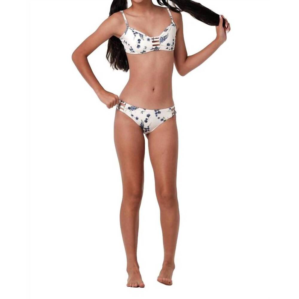 NEW SUBMARINE behind the scene two-piece swimsuit set in fresia navy